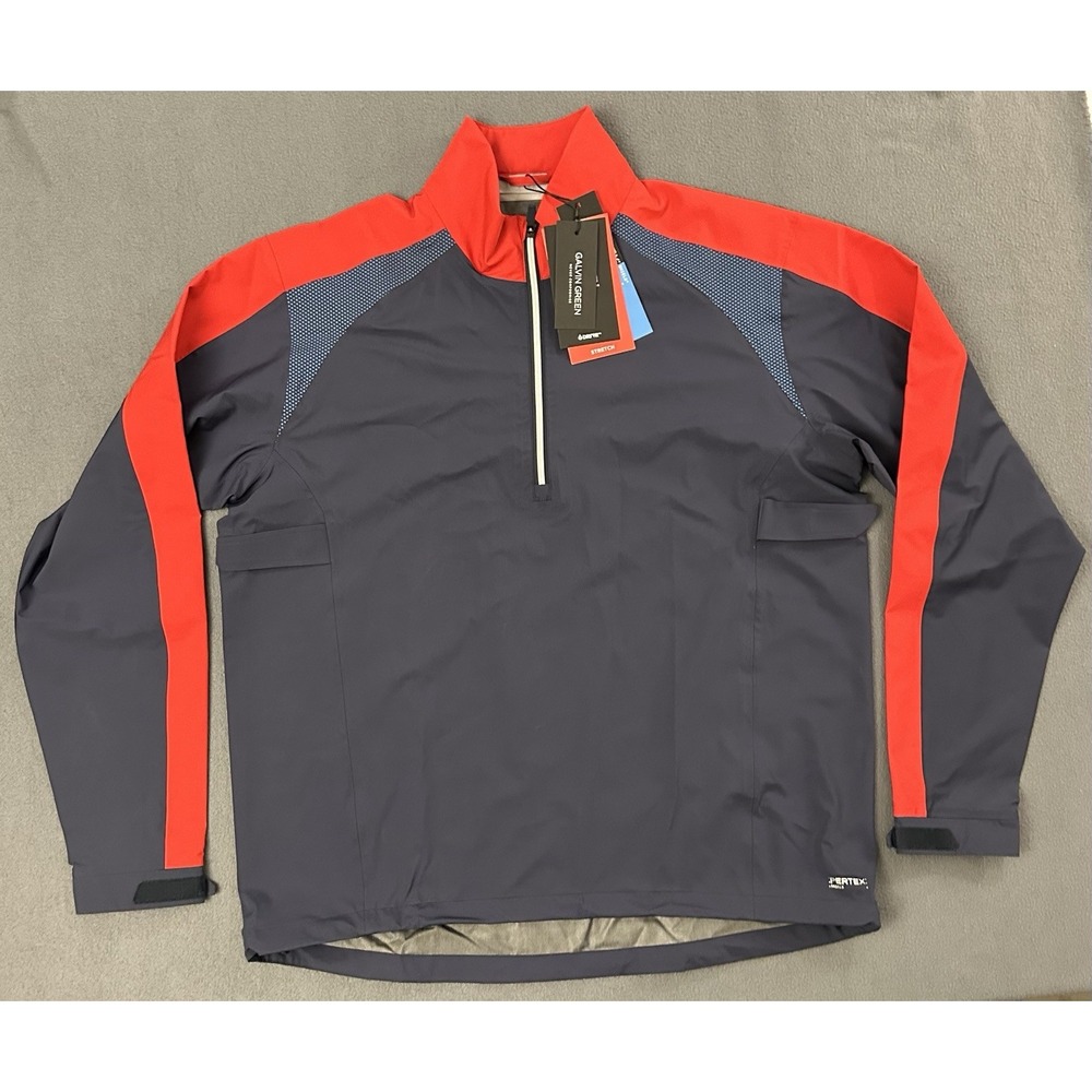 Galvin Green Adam 1/2 Zip Waterproof Jacket Men's Large Navy/Red